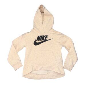 Kids’ Unisex Nike Tan Heathered Cream Hoodie – Size 6